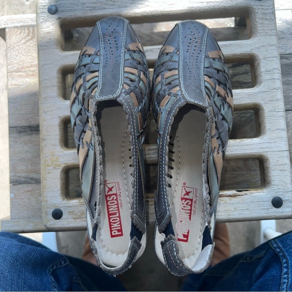 Pikolinos Romana Heels Womens Sz. US 9.5 EU 40 Woven Closed Toe Shoes. EUC - Picture 10 of 11